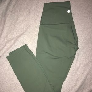 Lululemon Desert Olive Wunder Under High Rise Leggings